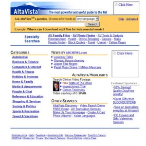 AltaVista in 1998