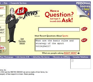 Ask Jeeves in 1998