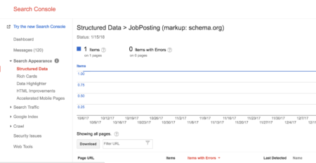 Google Search Console Structured Data